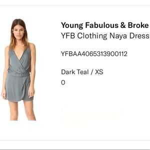 Young fabulous and broke teal dress